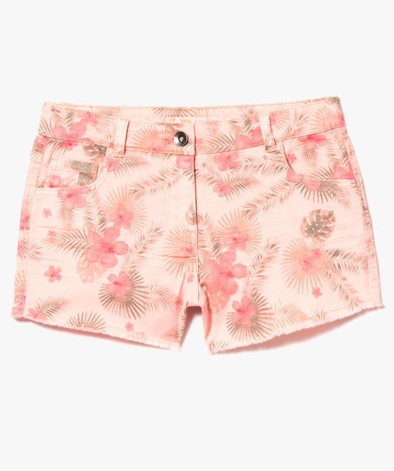 Short à motif tropical et bords frangés vue1 - GEMO (JUNIOR) - GEMO