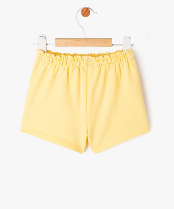 Short avec taille élastique froncée bébé fille vue3 - GEMO(BEBE DEBT) - GEMO