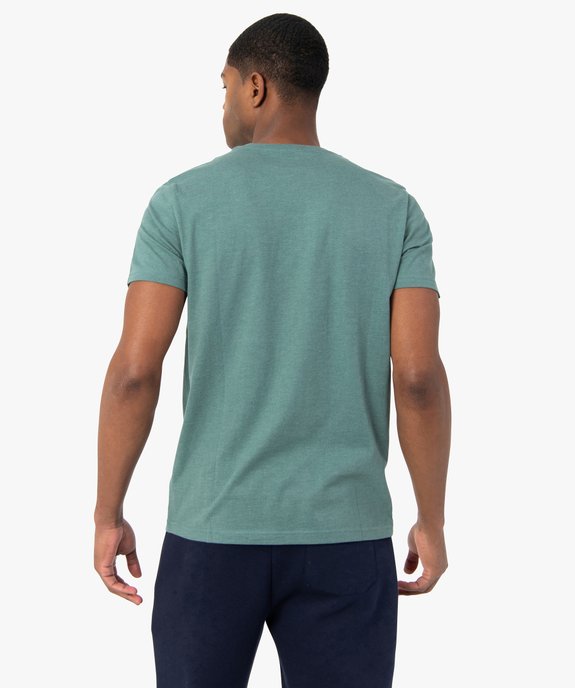 Tee-shirt à manches courtes et col rond homme vue3 - GEMO 4G HOMME - GEMO