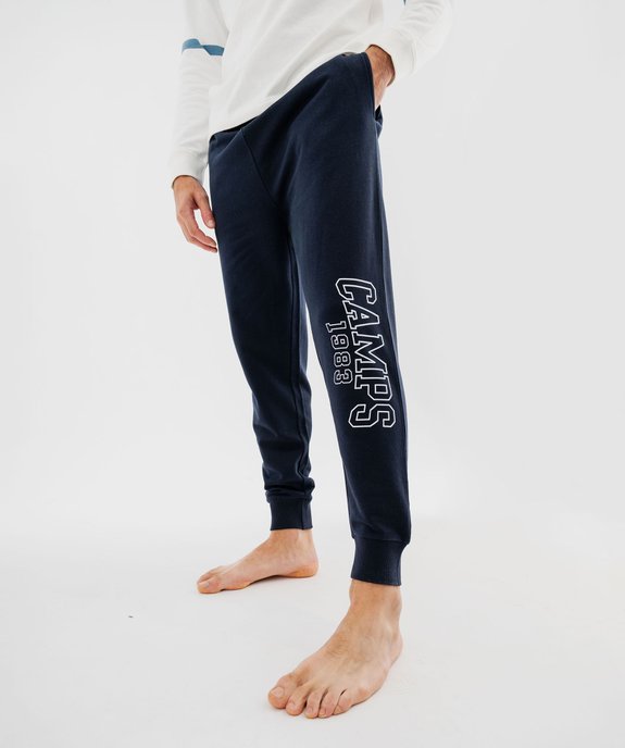 Pyjama chaud avec inscriptions homme - Camps United vue5 - CAMPS - GEMO