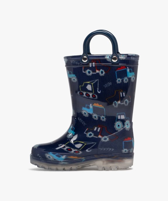 Bottes de pluie bébé garçon à semelle lumineuse avec anses vue10 - BUGGY - GEMO