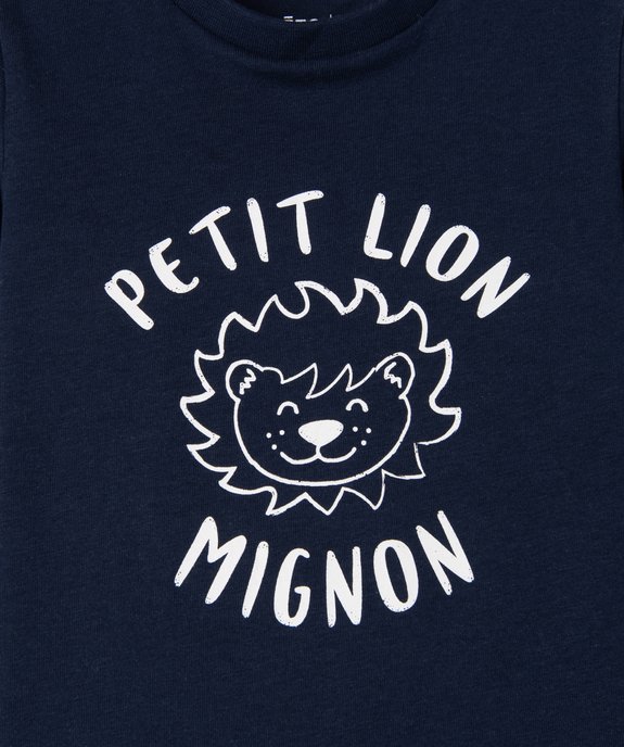 Tee-shirt manches longues à message fantaisie bébé garçon vue3 - GEMO(BEBE DEBT) - GEMO