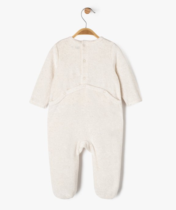 Pyjama en velours avec motif chien bébé garçon vue4 - GEMO 4G BEBE - GEMO