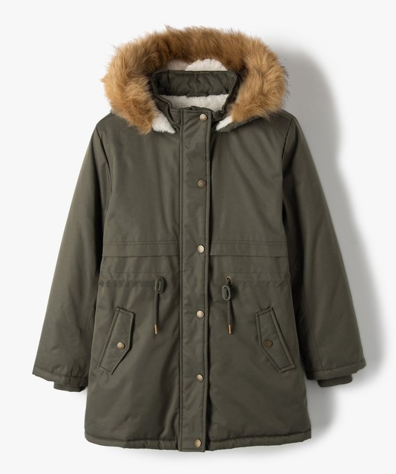 Parka fille avec doublure chaude et capuche fantaisie vue1 - GEMO (JUNIOR) - GEMO