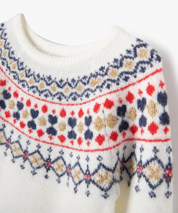 Pull de Noël avec touches pailletées fille vue2 - GEMO (ENFANT) - GEMO