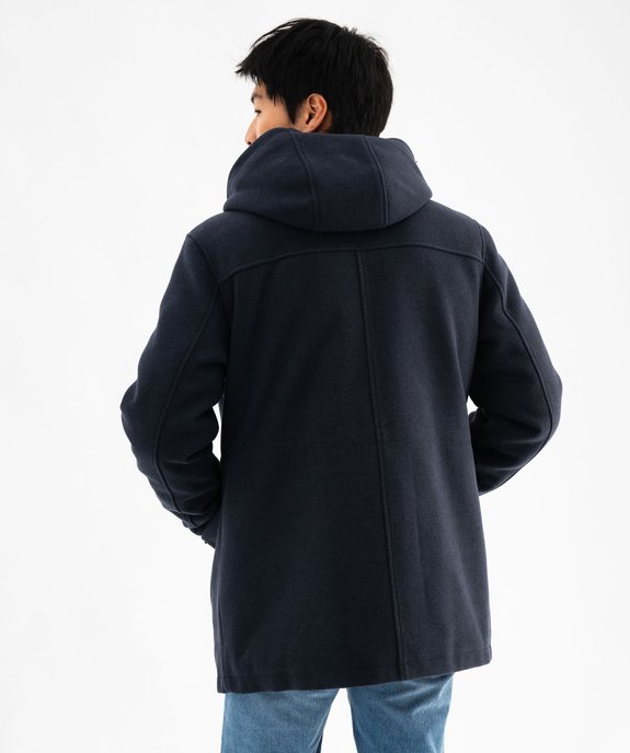 Manteau à capuche duffle-coat en matière douce homme vue3 - GEMO (HOMME) - GEMO