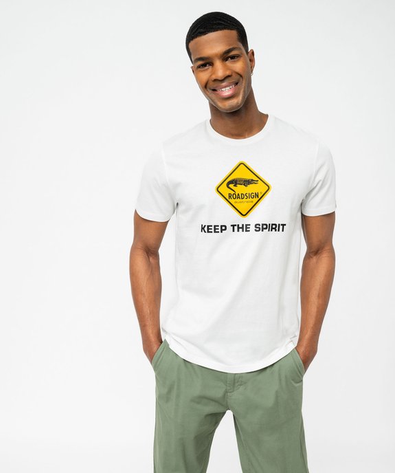 Tee-shirt manches courtes imprimé homme - Roadsign vue1 - ROADSIGN D - GEMO