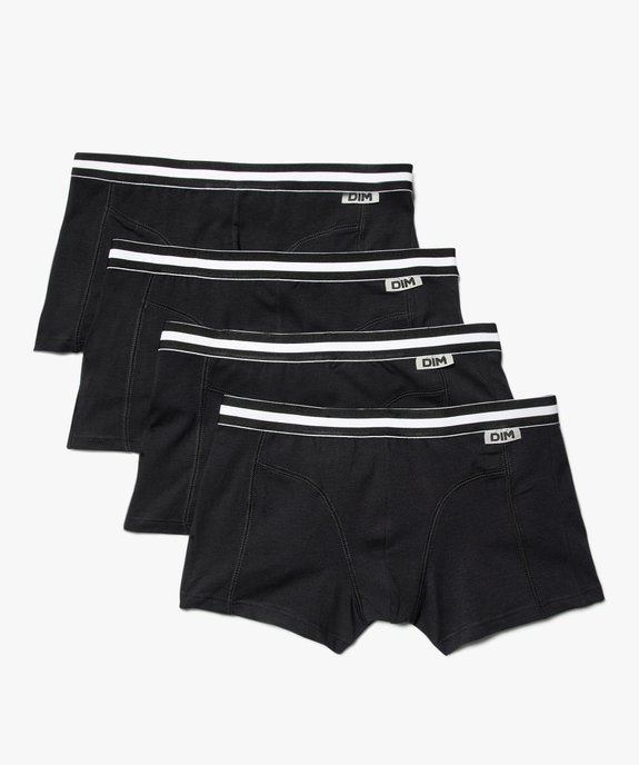 Boxers homme en coton stretch uni (lot de 4) - Dim vue1 - DIM - GEMO