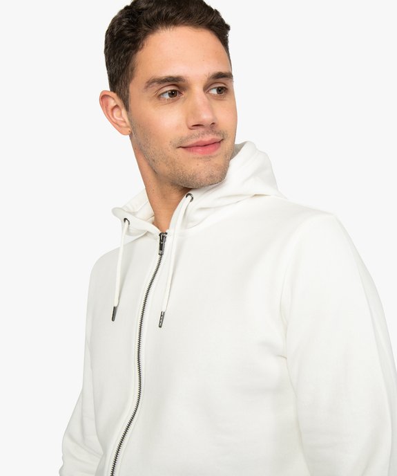 Sweat homme à capuche contenant du coton bio vue2 - GEMO 4G HOMME - GEMO