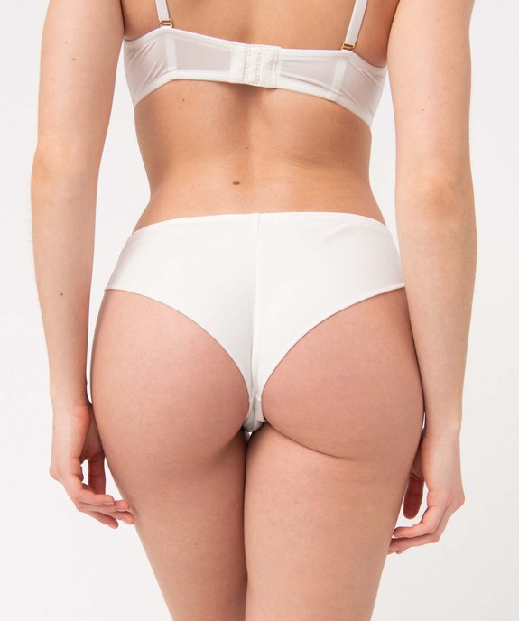 Tanga femme en microfibre et dentelle vue2 - GEMO(HOMWR FEM) - GEMO