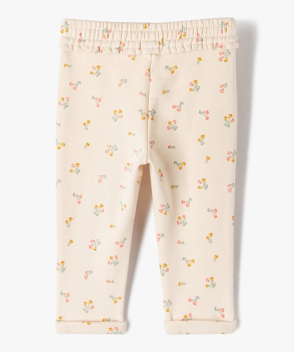 Pantalon de jogging avec pinces bébé fille vue3 - GEMO 4G BEBE - GEMO