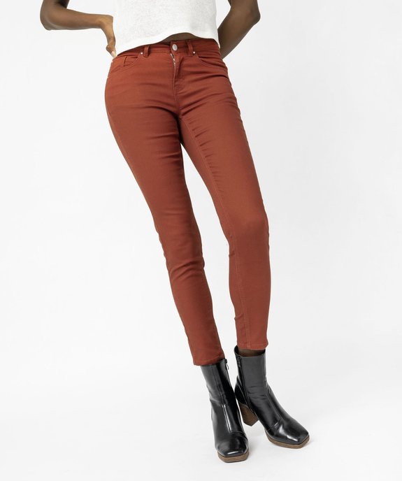 Pantalon coupe Slim taille normale femme vue1 - GEMO 4G FEMME - GEMO