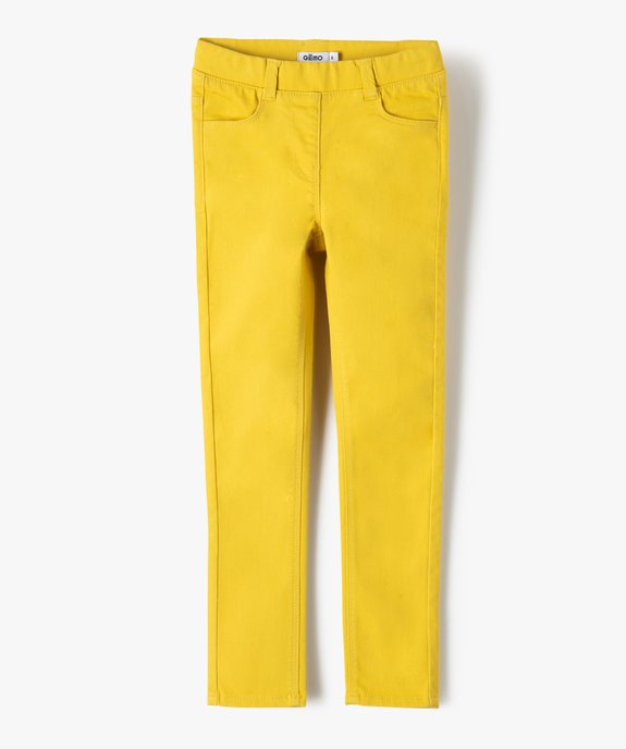 Pantalon skinny uni à taille élastiquée fille vue1 - GEMO 4G FILLE - GEMO