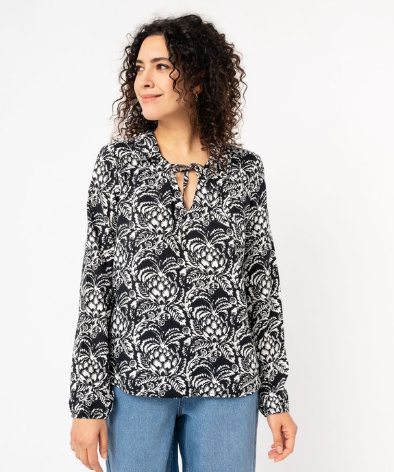 Blouse manches longues à motifs fleuris femme vue5 - GEMO(FEMME PAP) - GEMO