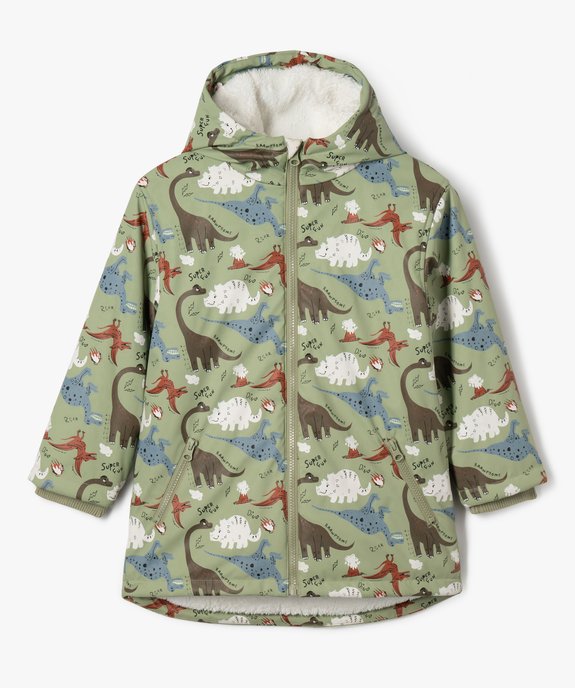 Manteau à capuche imperméable doublé peluche garçon vue3 - GEMO 4G GARCON - GEMO