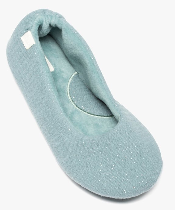 Chaussons femme ballerines en mousseline pailletée - Dim vue5 - DIM - GEMO