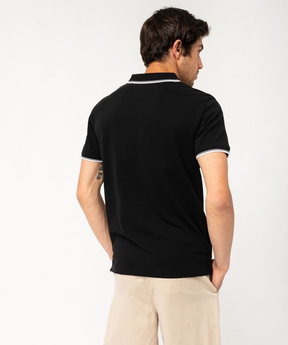 Polo à manches courtes et finitions fantaisie homme vue4 - GEMO 4G HOMME - GEMO