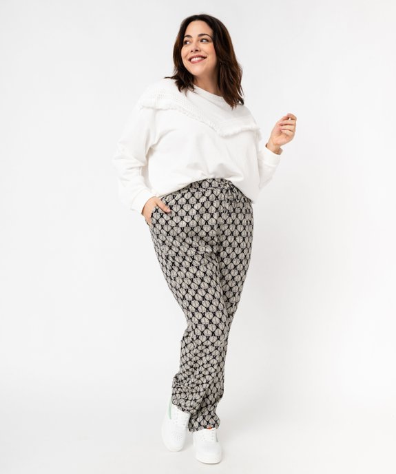 Pantalon fluide à motifs fleuris femme grande taille vue5 - GEMO 4G GT - GEMO