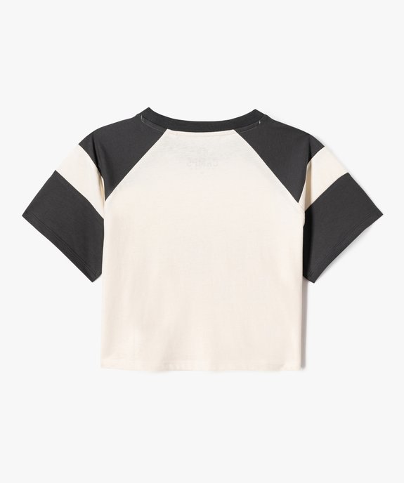 Tee-shirt manches courtes crop top fille - Camps United vue4 - CAMPS - GEMO