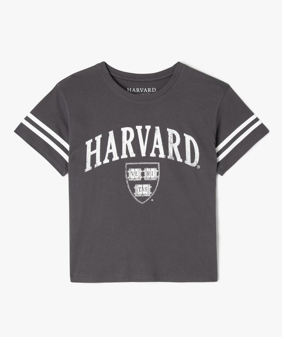 Tee-shirt manches courtes oversize imprimé fille - Harvard vue1 - HARVARD - GEMO