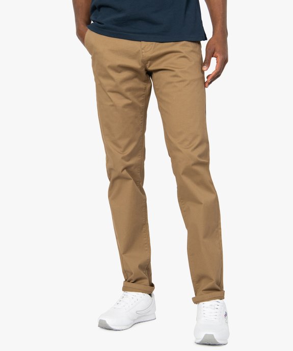 Pantalon homme chino coupe slim vue1 - GEMO (HOMME) - GEMO