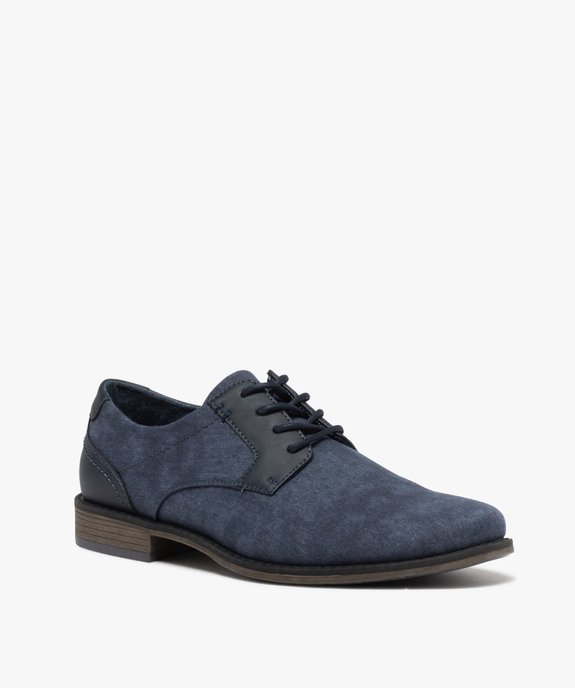 Derbies en toile homme vue2 - GEMO(URBAIN) - GEMO