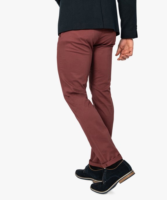 Pantalon homme chino coupe slim vue3 - GEMO (HOMME) - GEMO