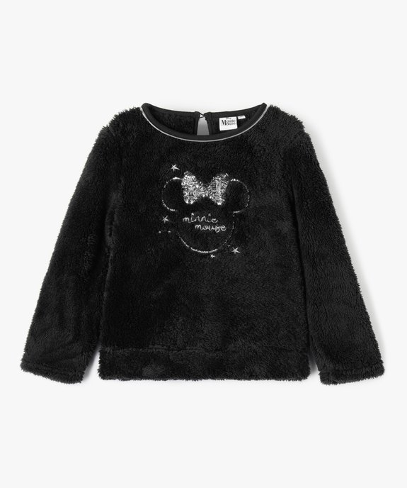 Sweat fille en maille peluche motif Minnie brillant - Disney vue1 - MINNIE - GEMO