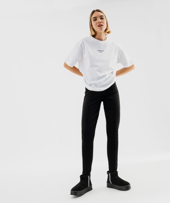 Leggings avec zips décoratifs femme vue5 - GEMO(FEMME PAP) - GEMO