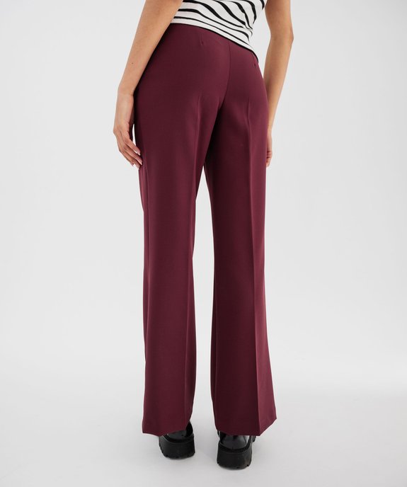 Pantalon de tailleur droit en maille fluide et extensible femme vue3 - GEMO(FEMME PAP) - GEMO