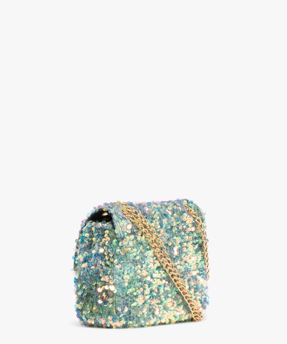  Sac bandoulière en chaine parsemé de sequins irisés femme vue7 - GEMO (ACCESS) - GEMO