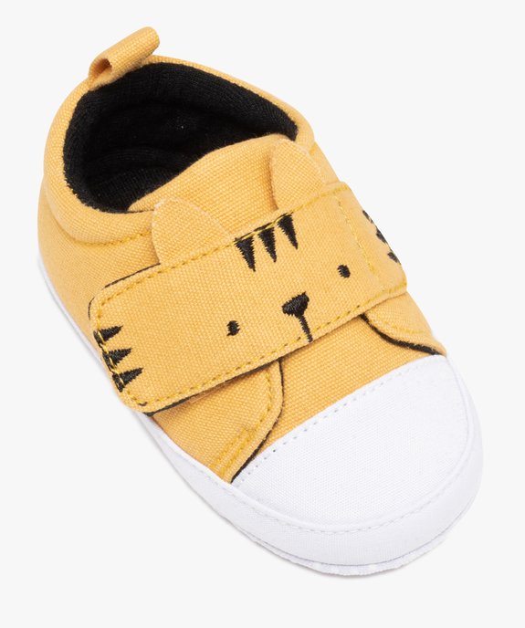 Chaussons de naissance bébé garçon en toile motif tigre vue5 - GEMO 4G BEBE - GEMO