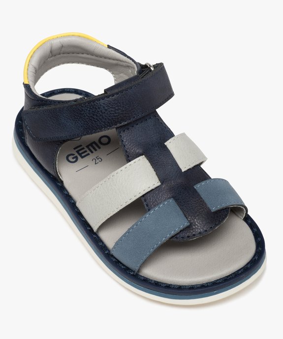 Sandales garçon à brides multiples colorées vue5 - GEMO (ENFANT) - GEMO