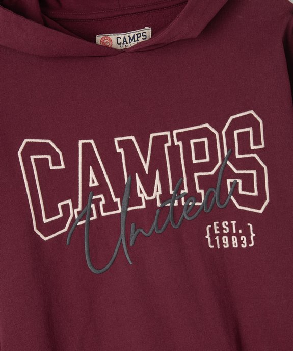 Sweat à capuche brodé fille - Camps United vue2 - CAMPS - GEMO