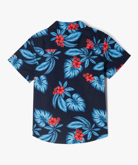 Chemise manches courtes imprimé tropical garçon vue4 - GEMO (ENFANT) - GEMO