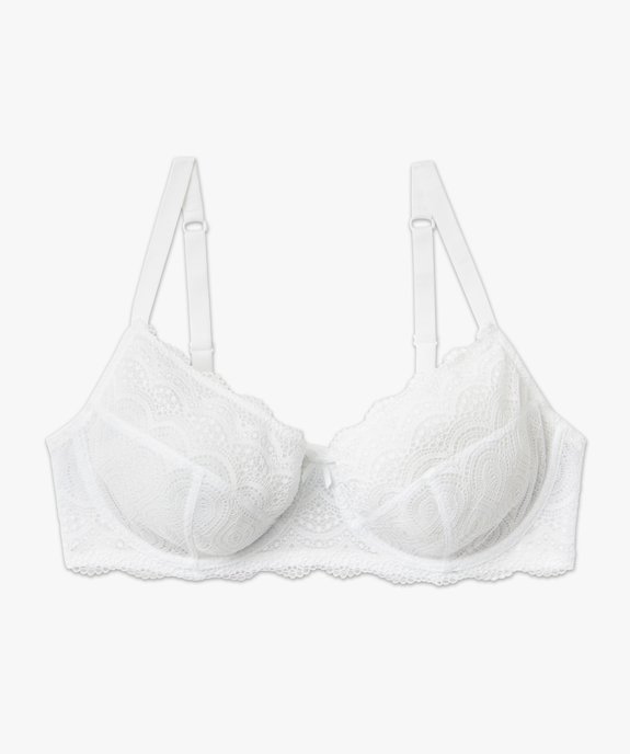 Soutien-gorge emboitant à armatures en dentelle grande taille vue4 - GEMO(HOMWR FEM) - GEMO