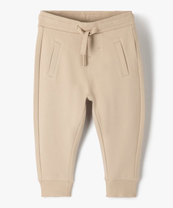 Pantalon de jogging avec ceinture bord-côte bébé garçon vue1 - GEMO 4G BEBE - GEMO