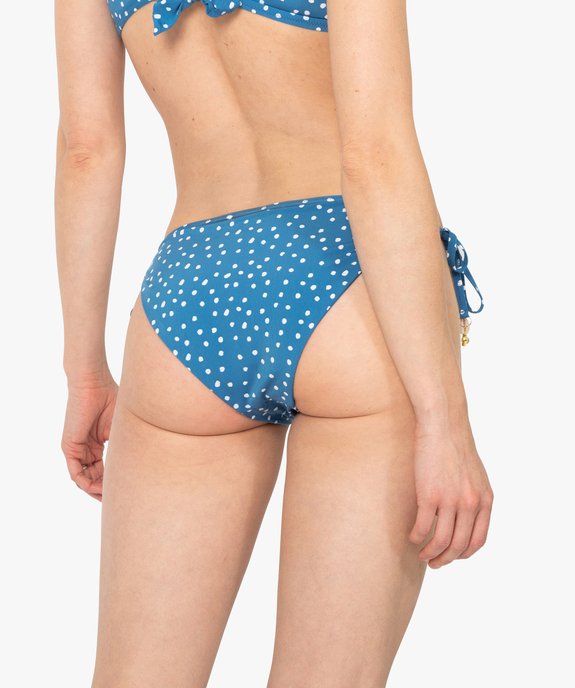 Bas de maillot de bain femme à pois vue2 - GEMO (PLAGE) - GEMO