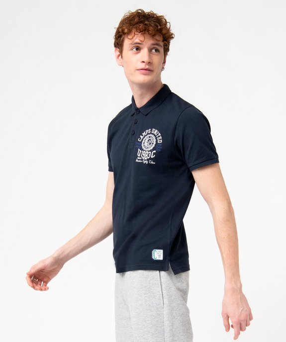 Polo homme en maille piquée à broderie - Camps United vue1 - CAMPS UNITED - GEMO