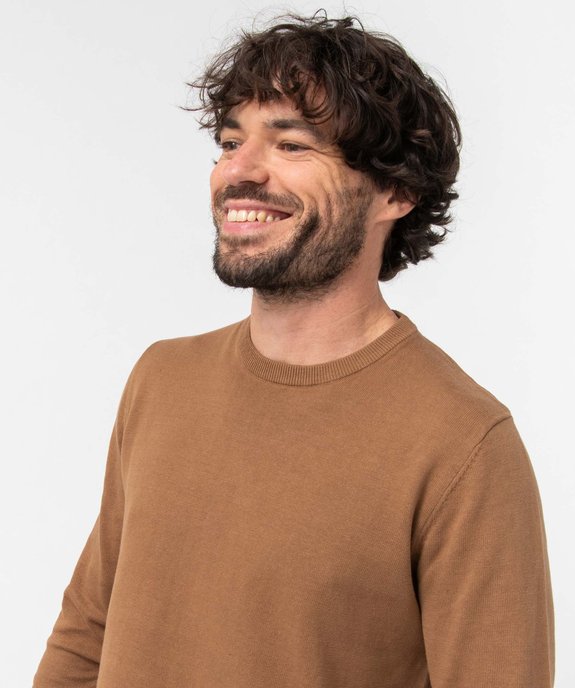 Pull à col rond en coton homme vue2 - GEMO (HOMME) - GEMO