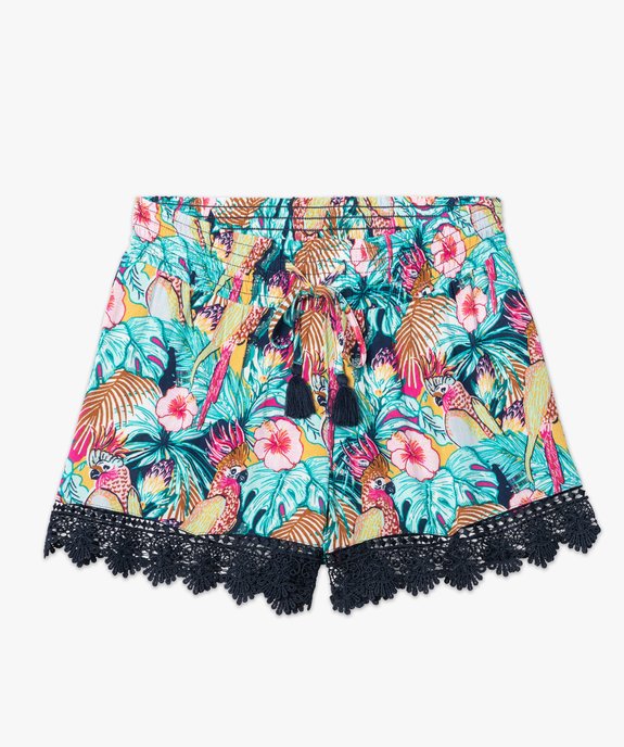 Short de plage avec finitions brodées femme vue4 - GEMO 4G FEMME - GEMO