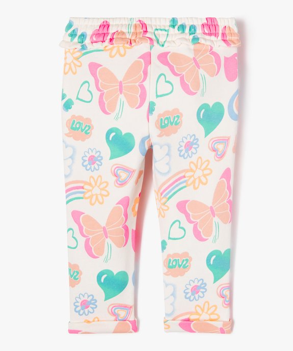 Pantalon de jogging avec pinces bébé fille vue4 - GEMO 4G BEBE - GEMO