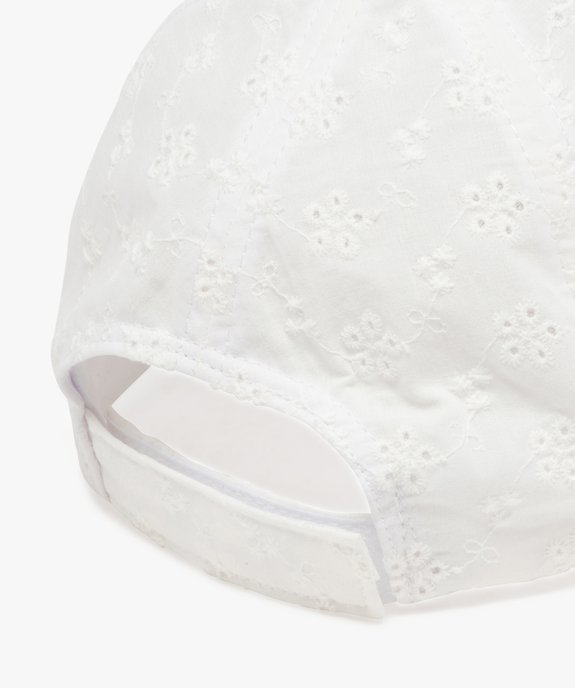 Casquette en coton avec broderie anglaise fille vue4 - GEMO (ENFANT) - GEMO