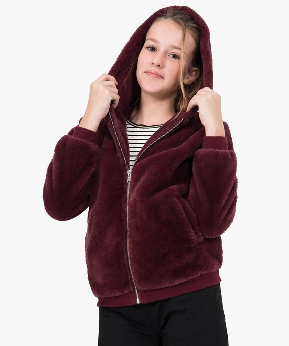 Gilet à capuche fille   vue1 - GEMO (JUNIOR) - GEMO