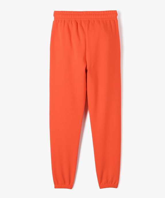 Pantalon de jogging fille avec intérieur molletonné vue3 - GEMO (JUNIOR) - GEMO