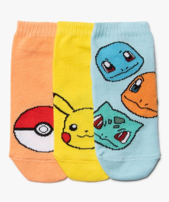 Chaussettes ultra courtes imprimées garçon - Pokémon (lot de 3) vue1 - POKEMON - GEMO