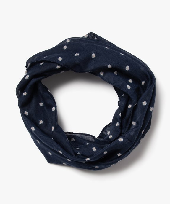 Foulard forme snood à motifs fleuris fille vue1 - GEMO 4G FILLE - GEMO