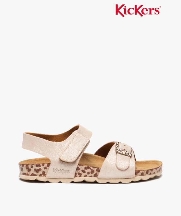 Sandales fille à paillettes avec semelle à motifs - Kickers vue1 - KICKERS - GEMO