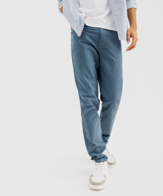 Pantalon en coton stretch coupe Regular homme vue1 - GEMO (HOMME) - GEMO