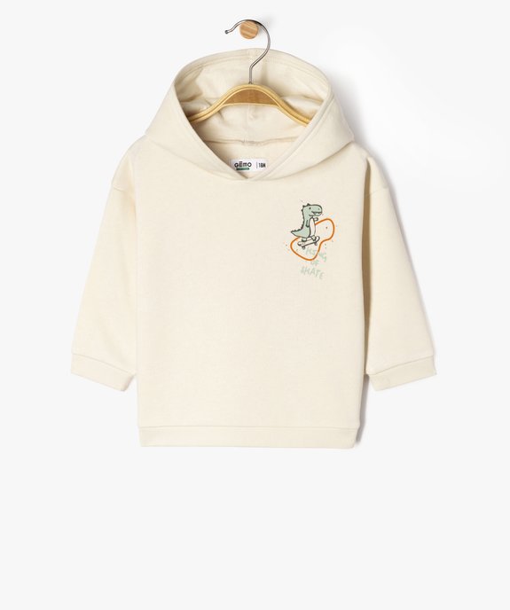 Sweat à capuche imprimé intérieur molletonné bébé garçon vue1 - GEMO 4G BEBE - GEMO